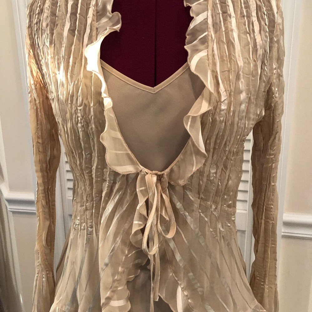 Beige blouse with camisole